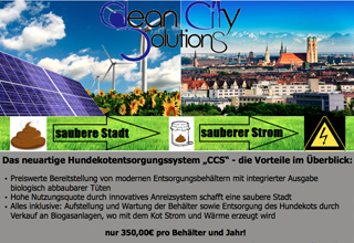 Eine Werbebroschüre von Clean City Solutions