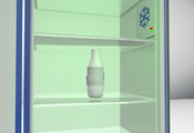 Link zur Seite „Iceberg Company - Das intelligente Kühlschranksystem“ (Ein Kühlschrank mit einer Flasche darin)