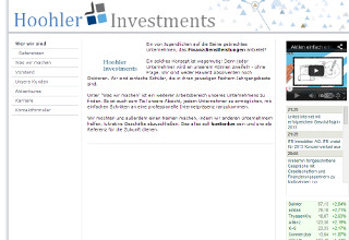 Screenshot der Website von Hoohler Investment