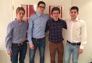 Das Team PLAM: Alexander Brod, Maximilian Jagiello, Philip Schäfer und Leopold Schäffer