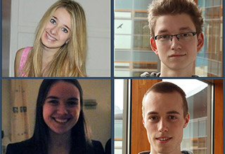 Team-Mitglieder von SoCoo Box: Charlotte vom Stein, Lukas Jagusch, Victoria Schneider und Daniel Maluszczak