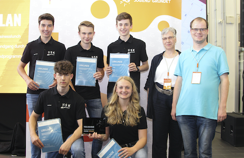 JUGEND GRÜNDET Publikumspreis für das Team „HSK Lagertechnik“