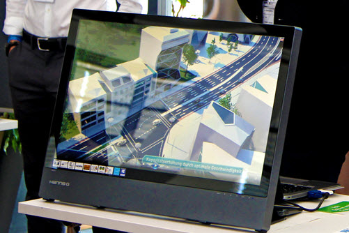 Straßen- und Stadtplan auf Computer-Bildschirm