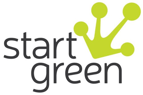 Logo vom Netzwerk StartGreen, Aufschrift: start green