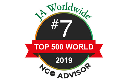 JA Worldwide #7 Top 500 World 2019 NGO Advisor