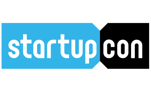 Logo der Gründermesse StartupCon, Aufschrift: startuup con