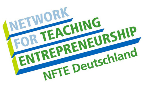 Logo von NFTE, Aufschrift: Network For Teaching Entrepreneurship NFTE Deutschland
